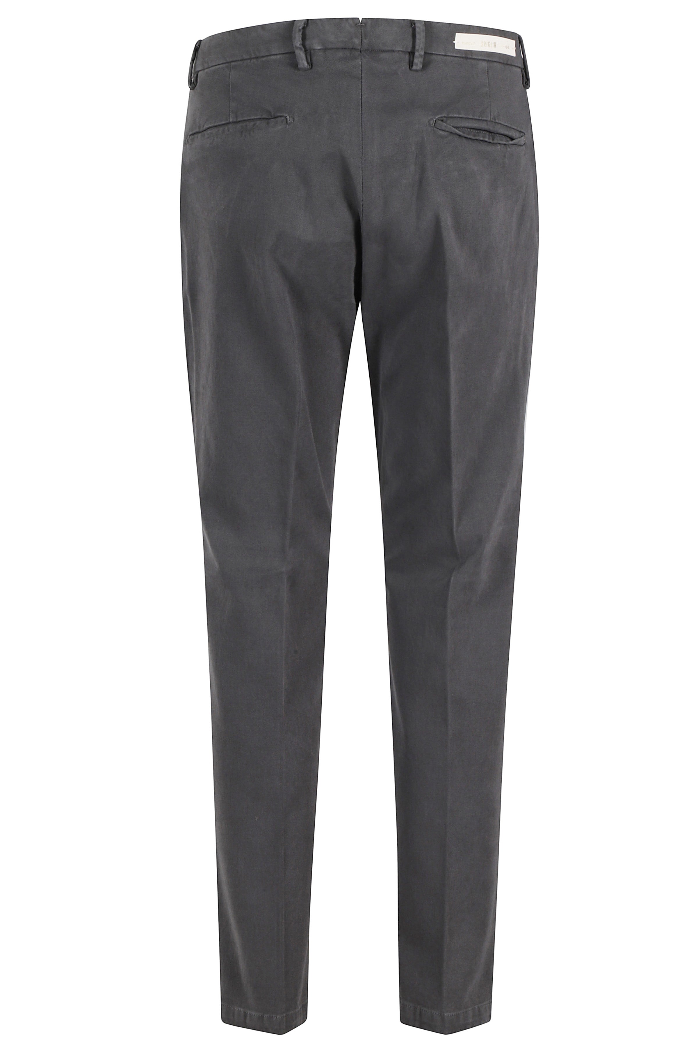 Pleated Gray Gabardine Tiberius Pants