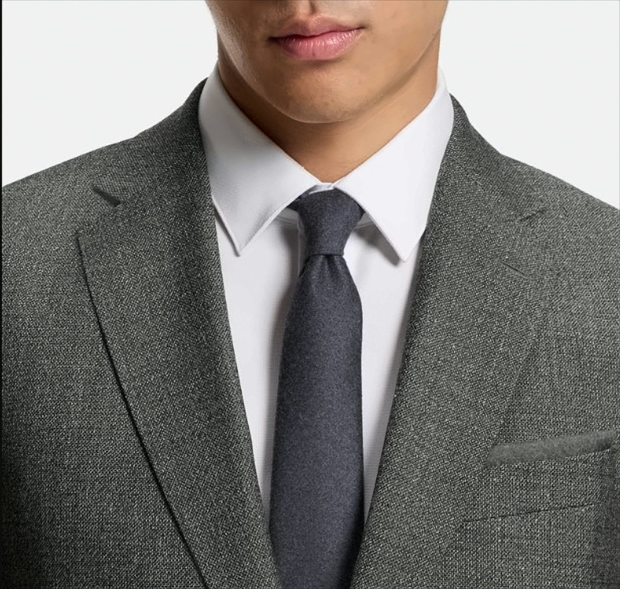 Virgin Wool Jacket With Micro-Pattern