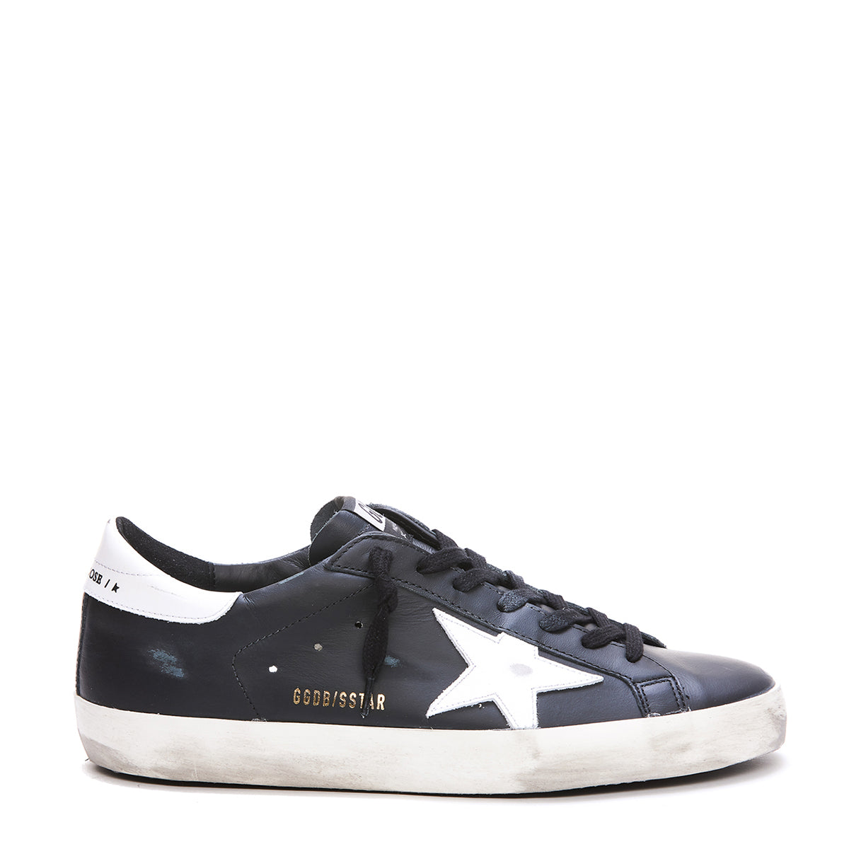 Black And White Leather Super-Star Sneakers