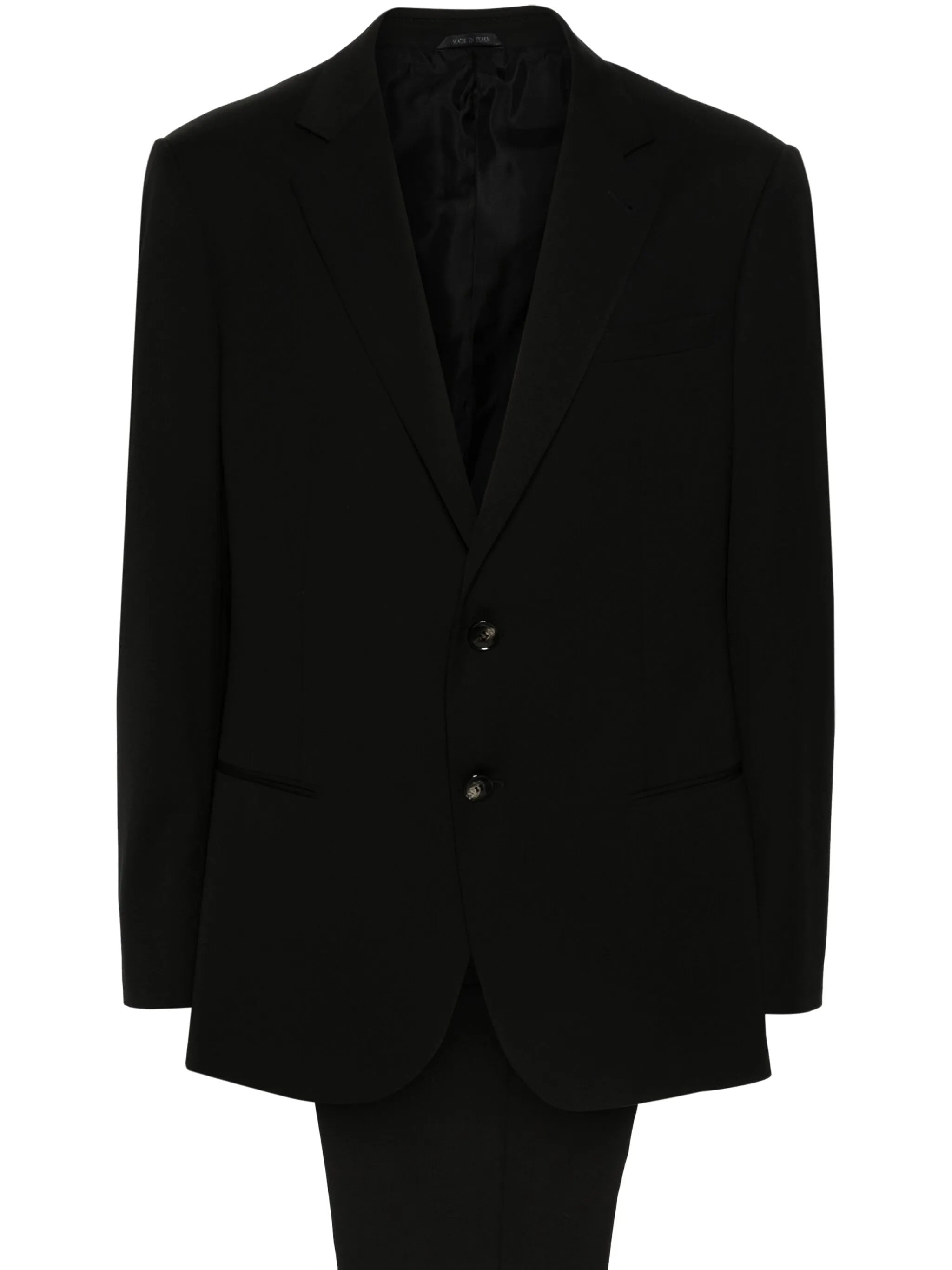 Tailored Black Notch Lapel Suit Jacket