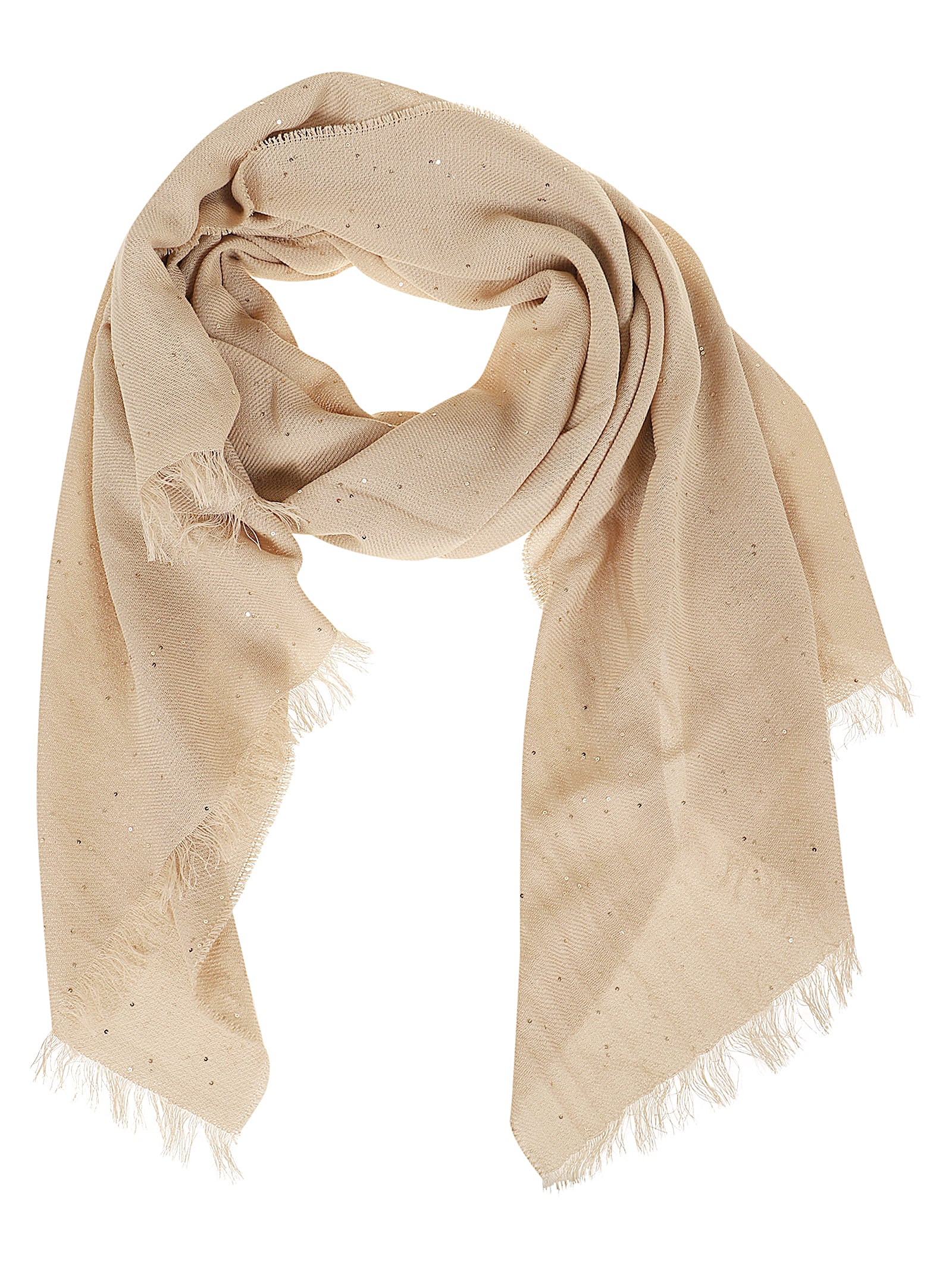 Finely Woven Scarf with Metallic Finish