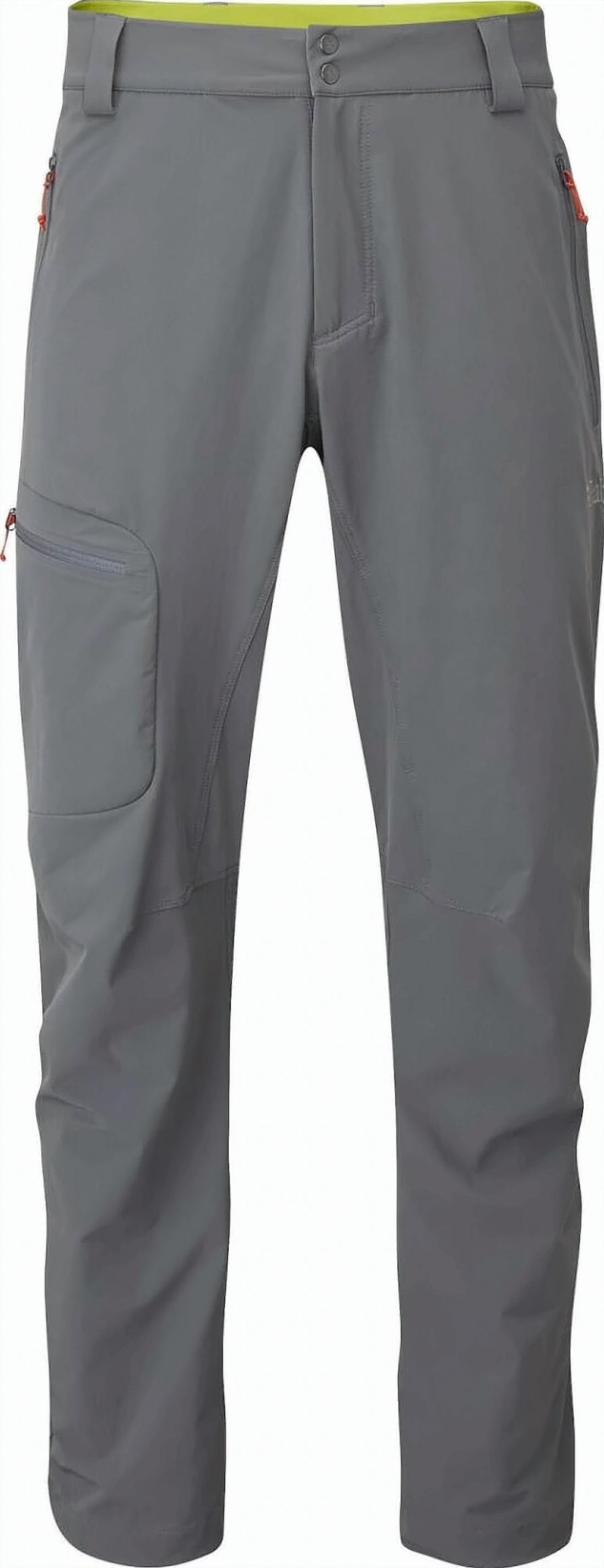 Knee-Length Straight-Cut Pants with Zippered Pocket