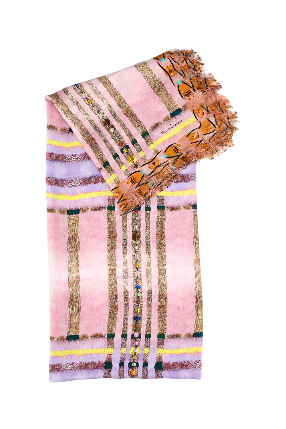 Multicolor Printed Silk Stole Scarf