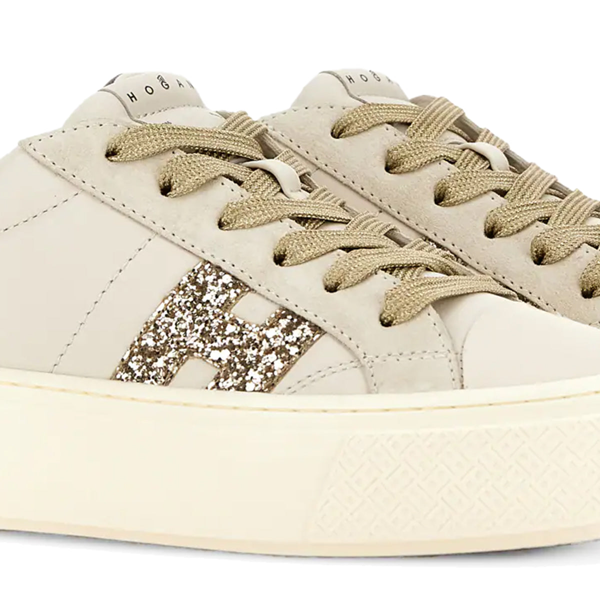 White And Black Leather Sneakers