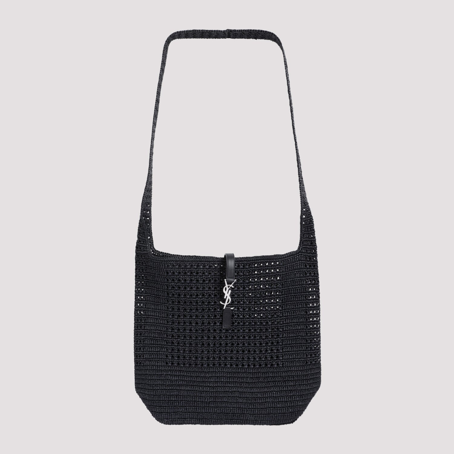 Black Raffia Hobo Bag