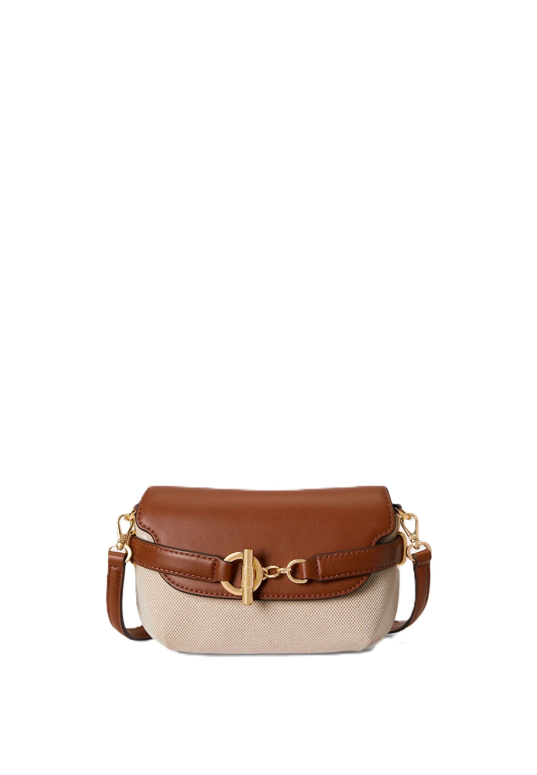 Structured Shoulder Bag with Smooth Leather Flap