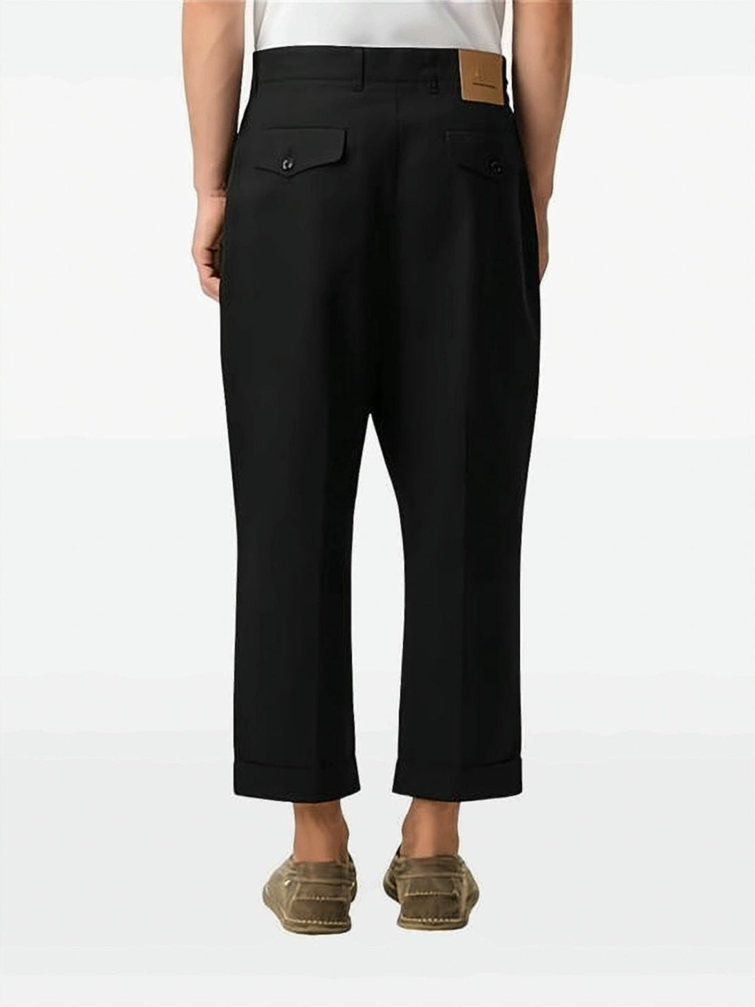 Cropped Tailored Straight Pants