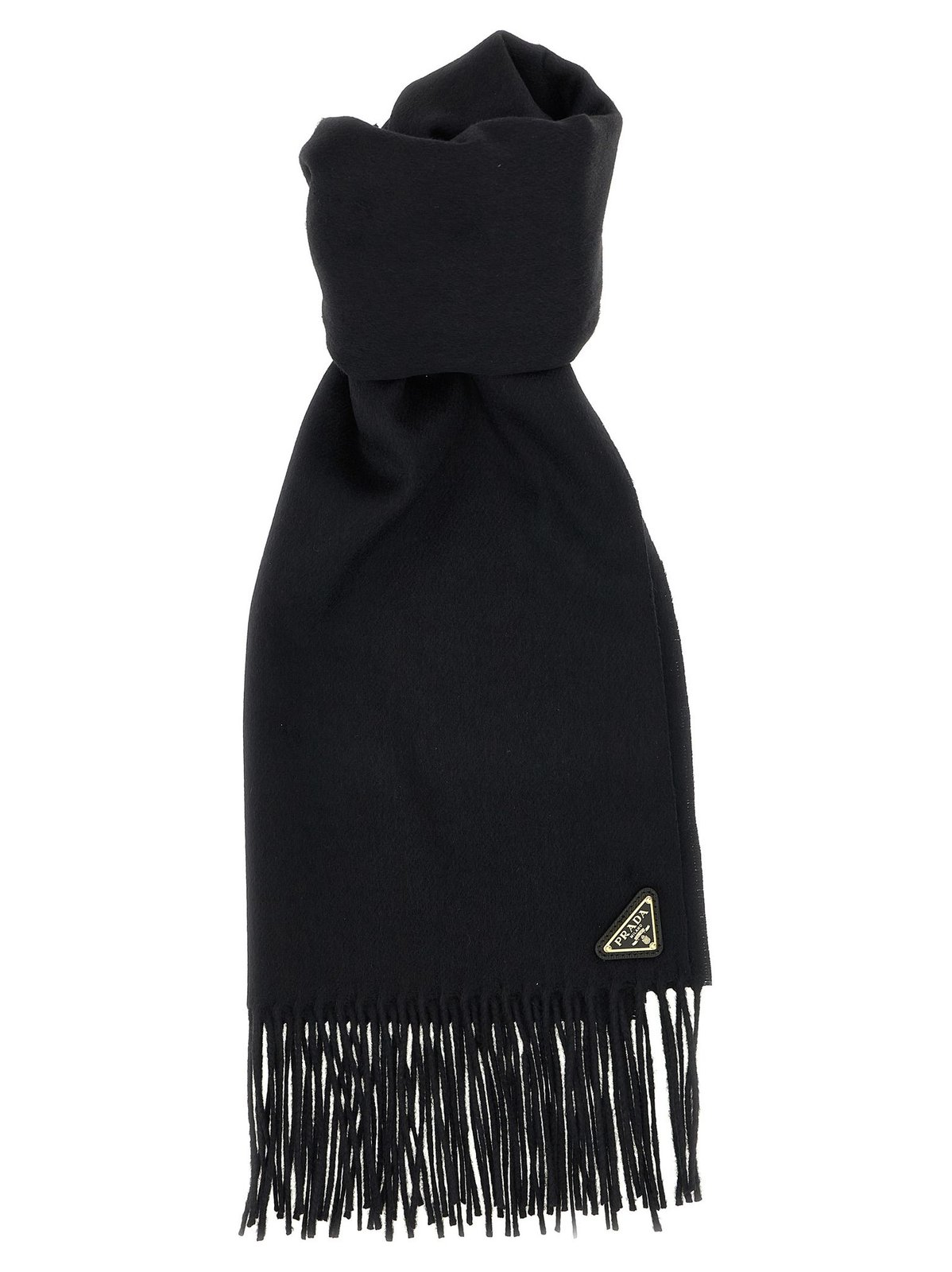 Prada Triangular Logo Cashmere Silk Scarf