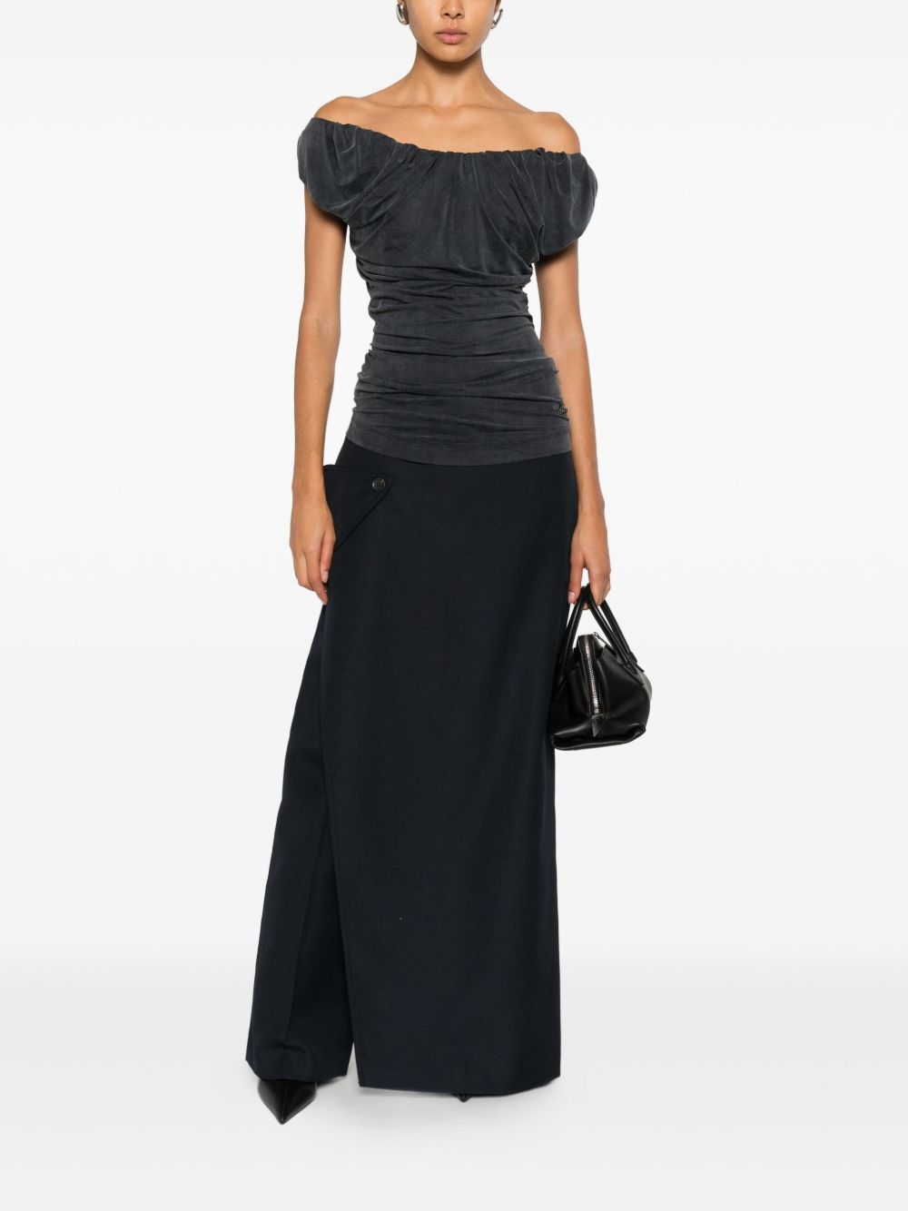 Wrap Design Maxi Skirt