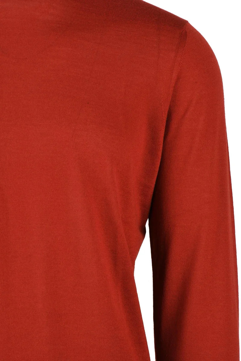 Merino Wool Turtleneck - Red