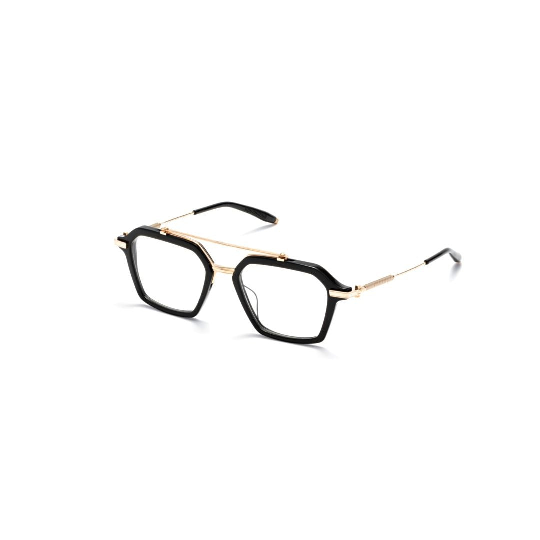 Akari Geometric Frame Optical Glasses with Bold Black Front