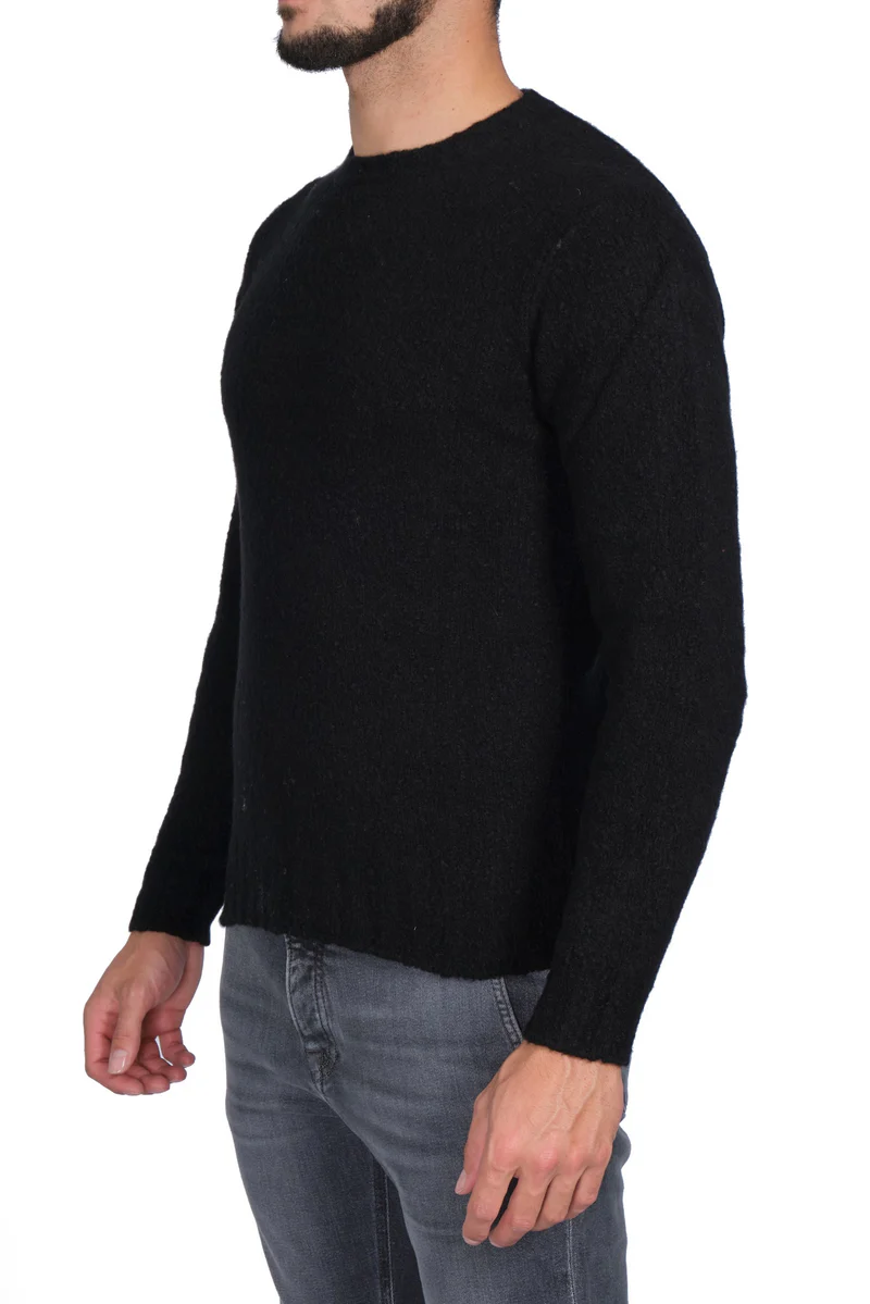 Timeless Black Merino Crew Neck Sweater