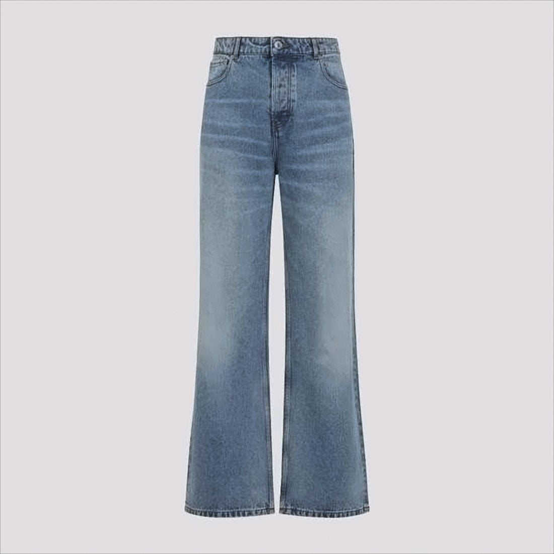 Five-Pocket Denim Pants with Flared Leg