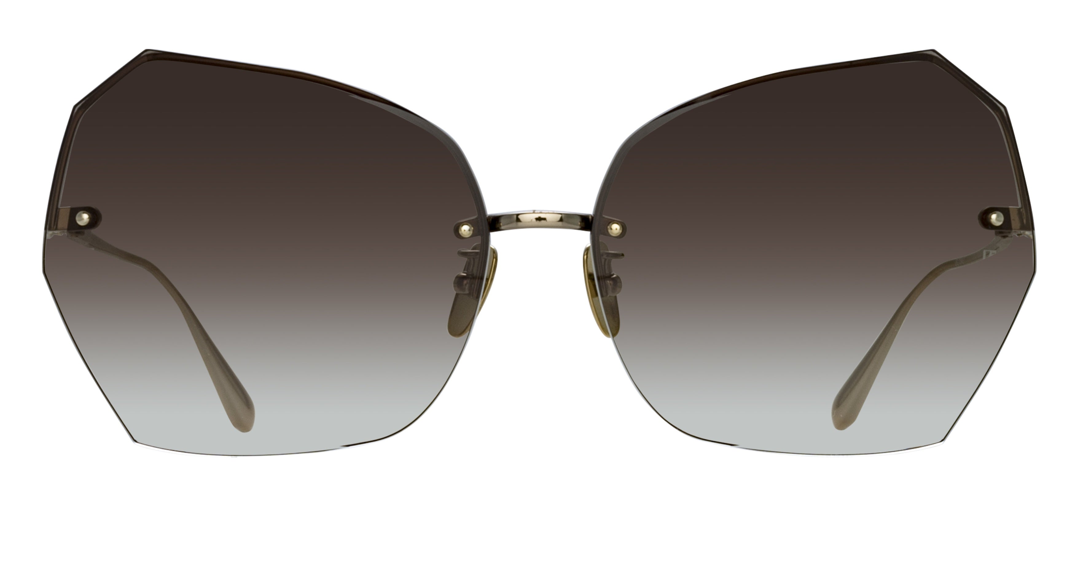 Lfl Oversized Geometric Sunglasses with Minimalistic Titanium Frame