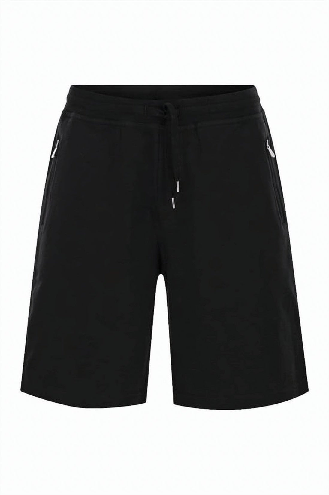 Black Bermuda Shorts with Drawstring Waistband