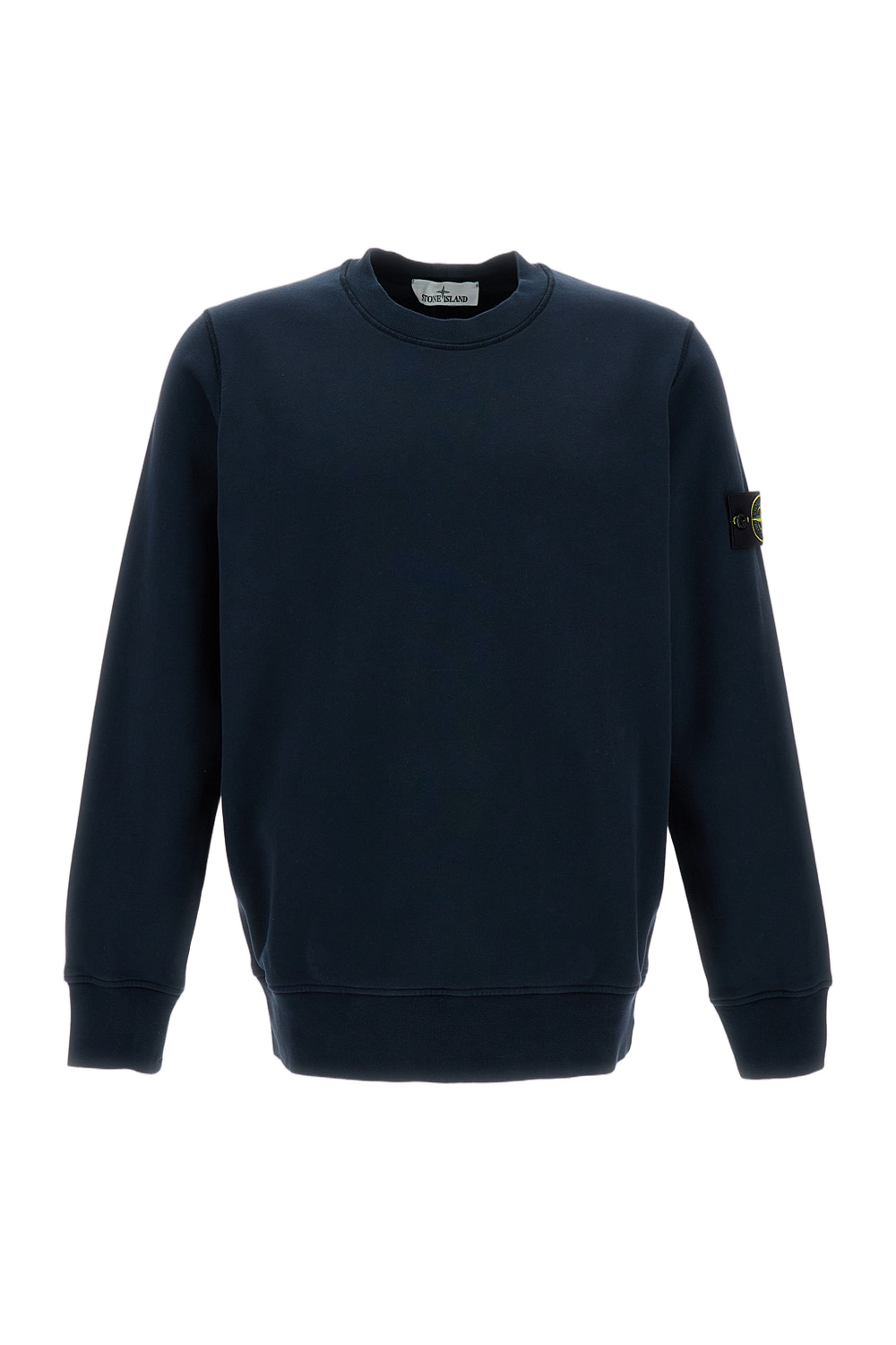 Classic Crew Neck Sweatshirt with Iconic Compass Patch