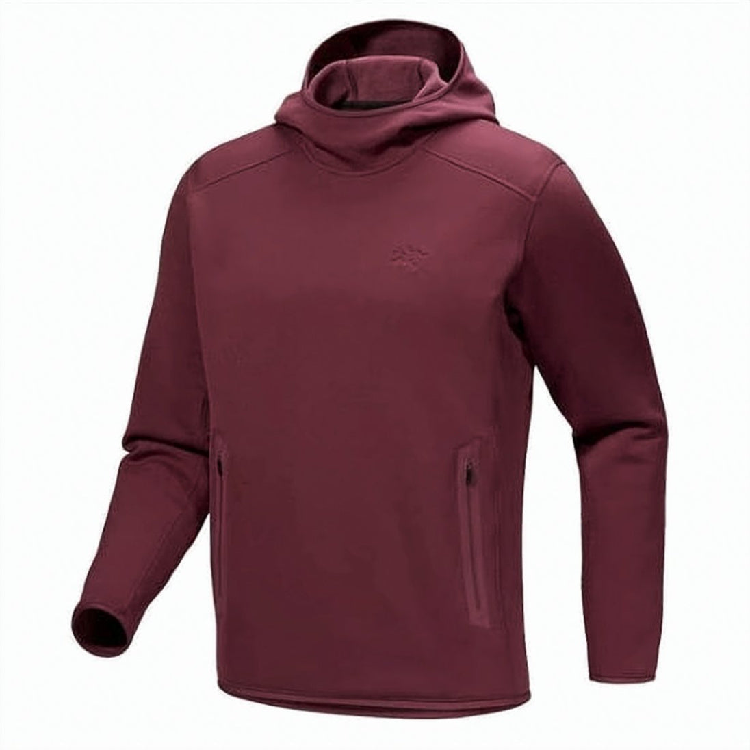 Burgundy Lightweight Jacket with High Collar