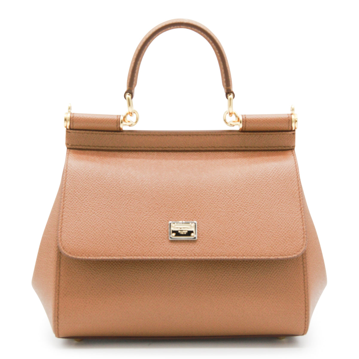 Brown Leather Sicily Top Handle Bag