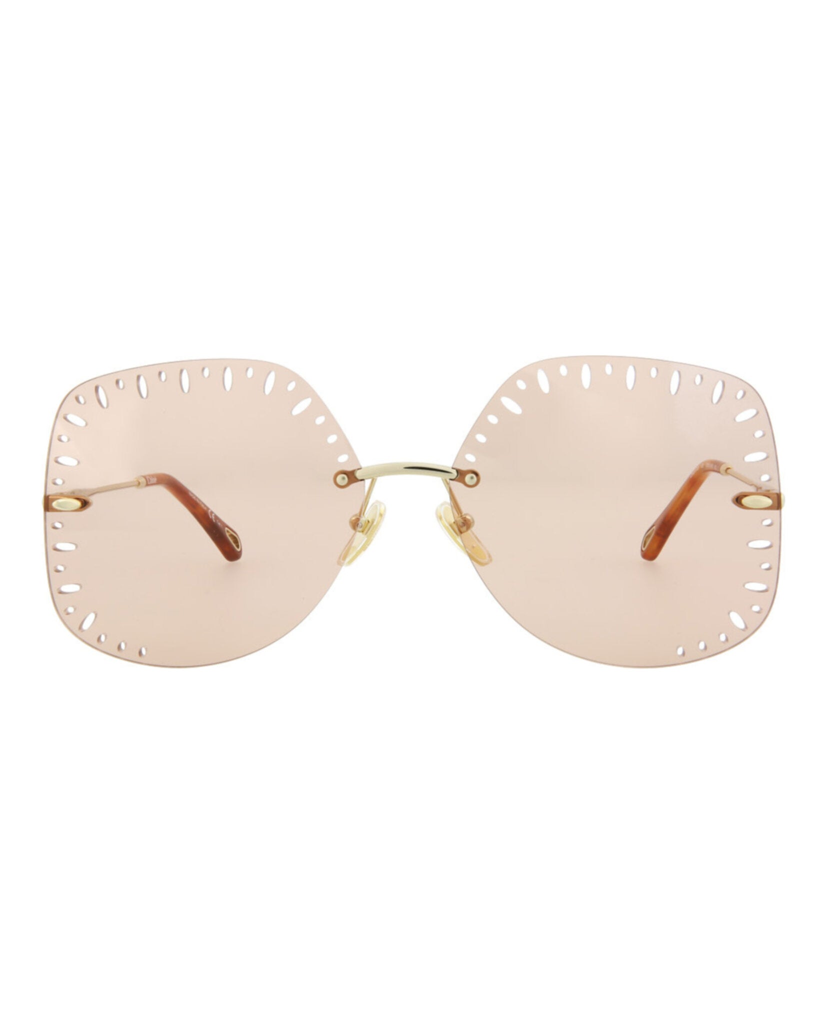 Yse Square-Frame Metal Sunglasses