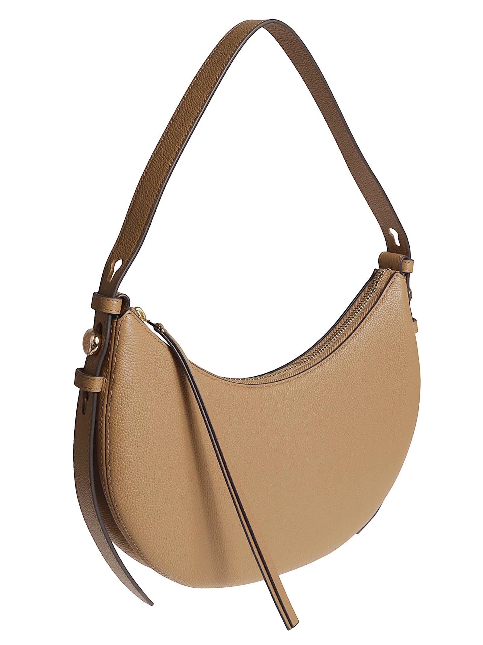 Romy Half Moon Bag In Pebbled Leather