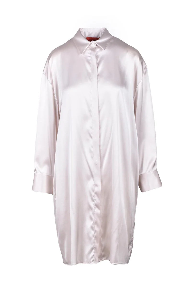Silk Stretch Shirt - Beige