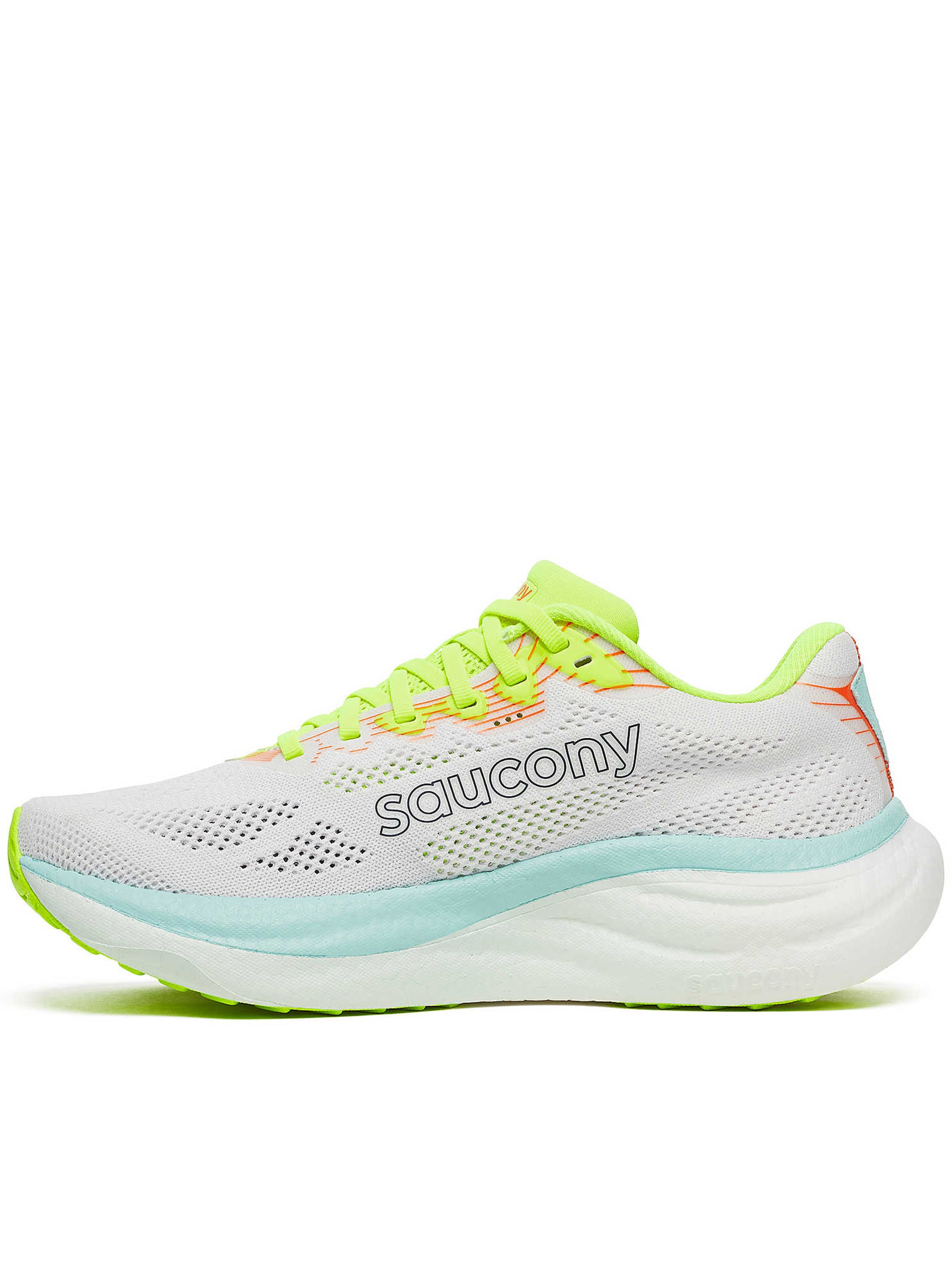 Light Tonal Running Sneakers with Neon Accents