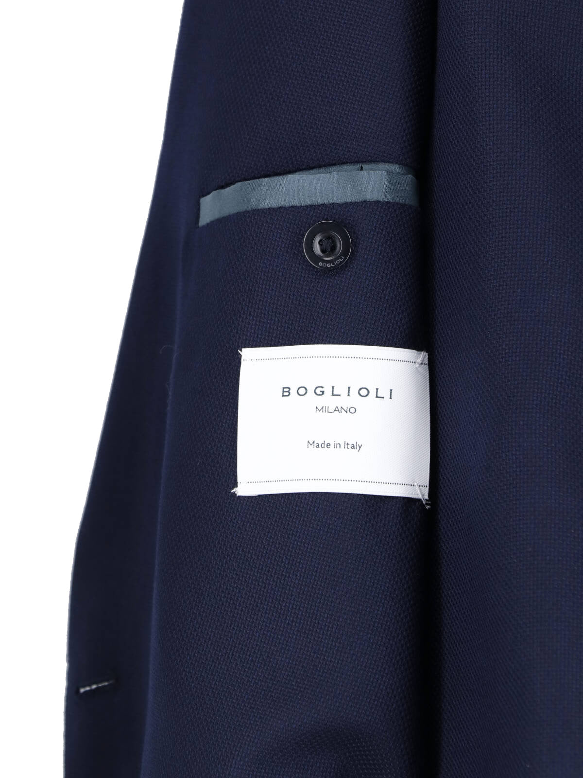 Navy Virgin Wool Double-Breasted Blazer