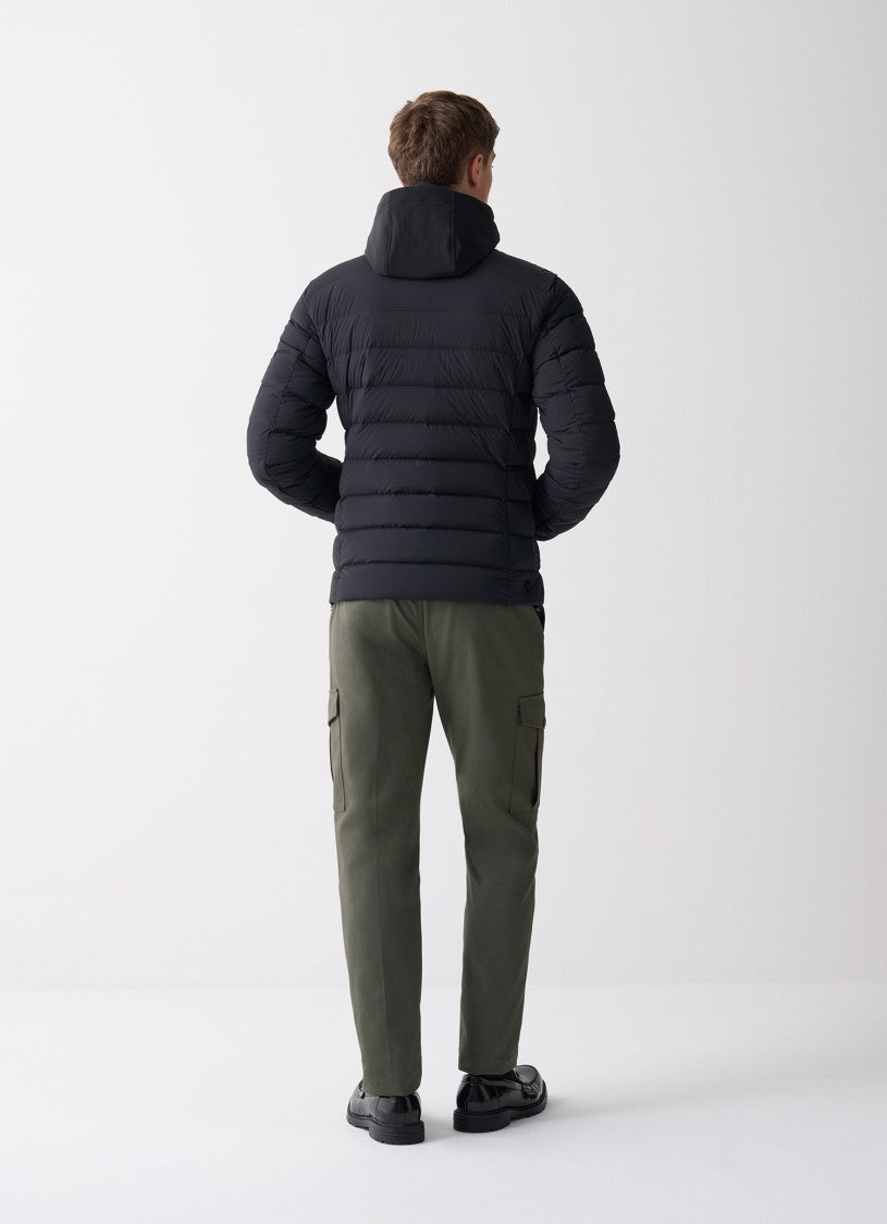Puffer Jacket With Chest Panel