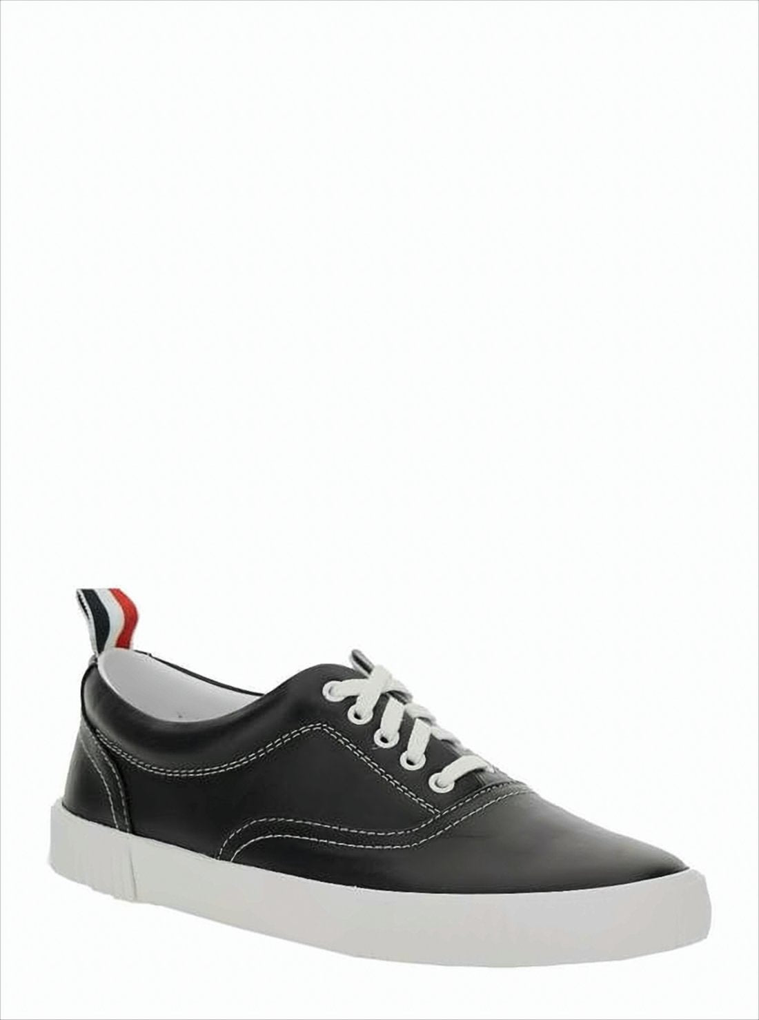 Calf Leather Low-Top Sneakers With Contrast Sole