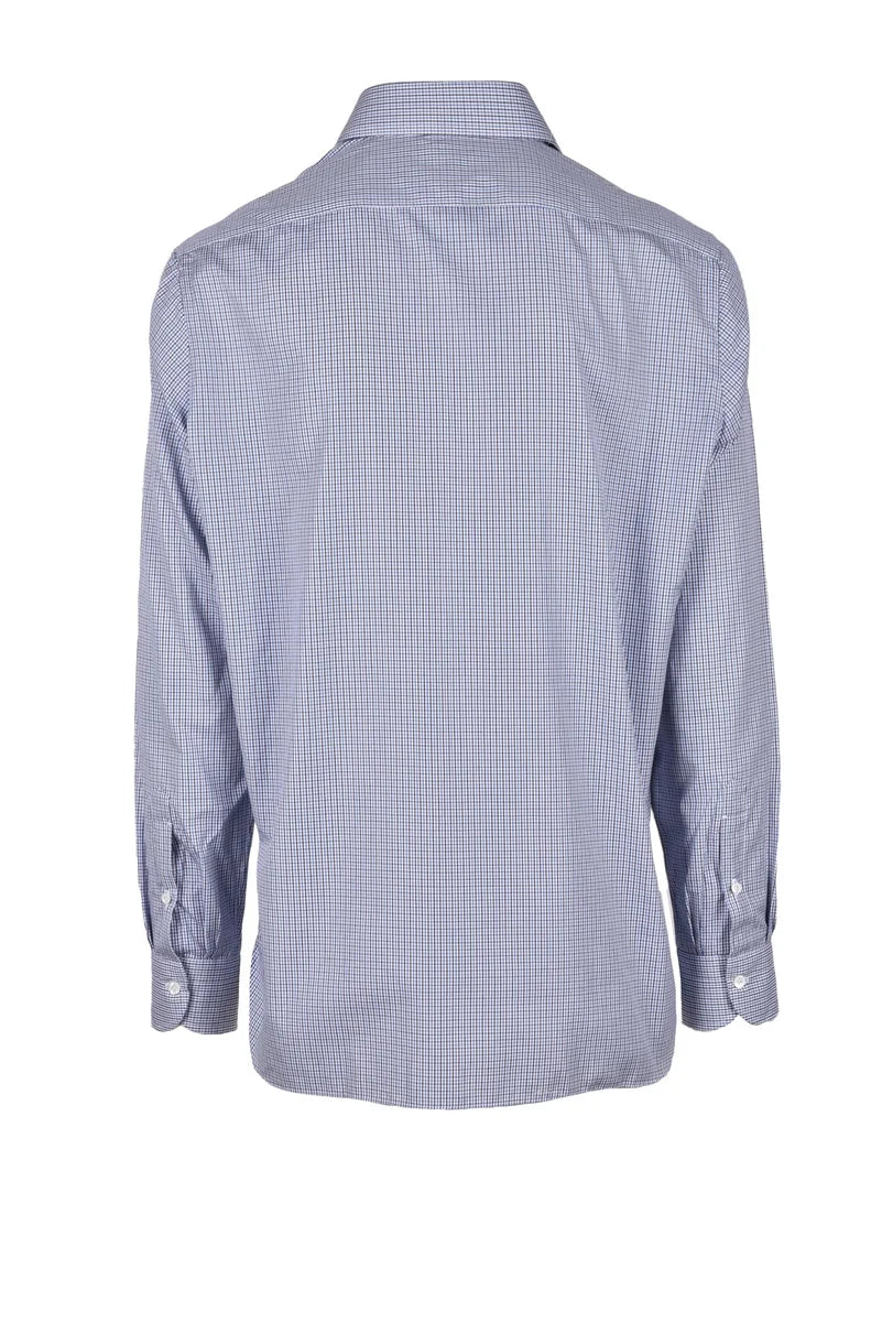 Cotton Shirt - White/Blue