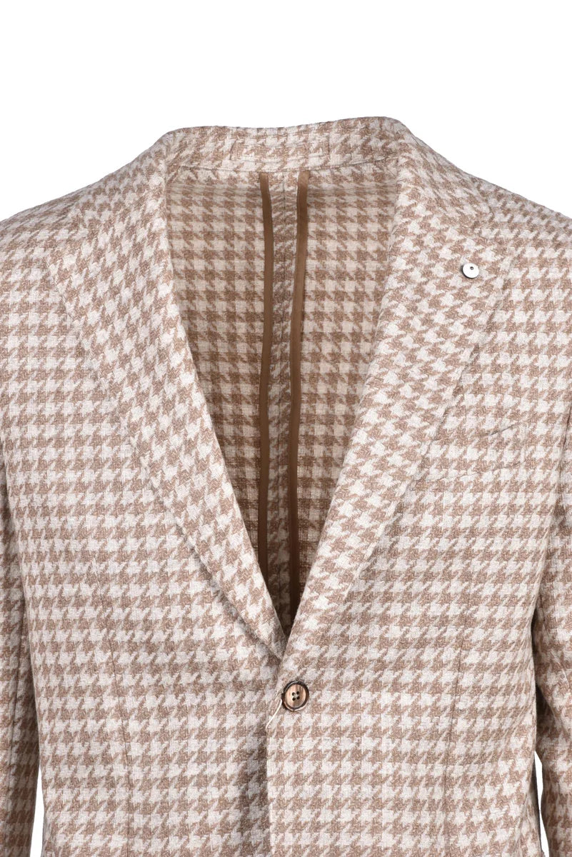 Fitted Jacket - Brown/Beige