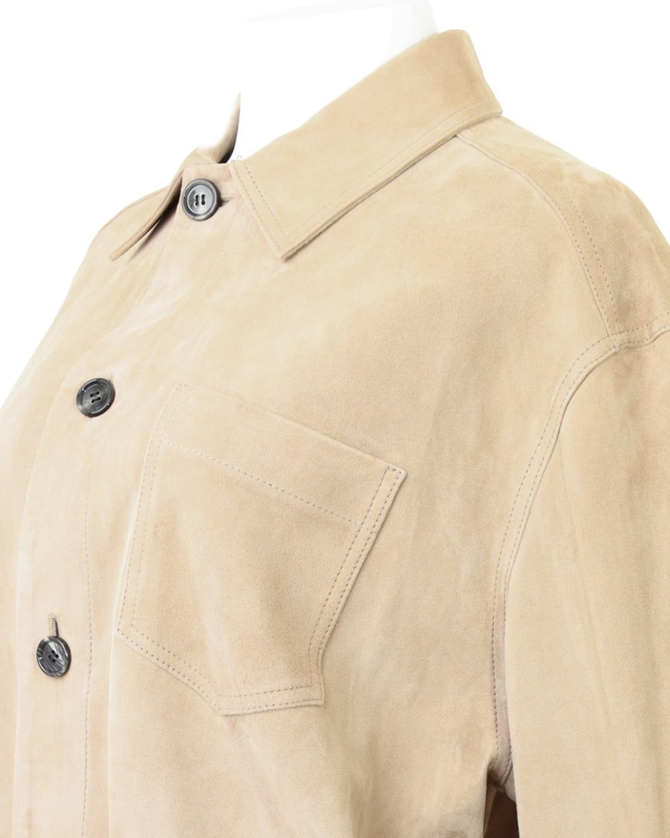 Relaxed Fit Goat Leather Jacket