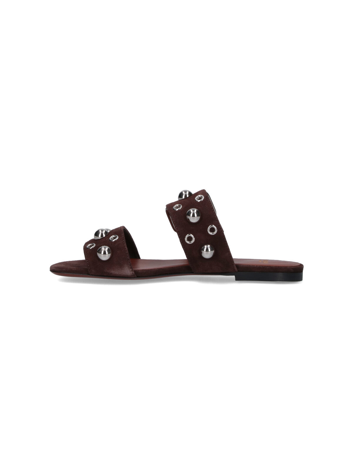 "Nellcôte" Studded Sandals – Brown