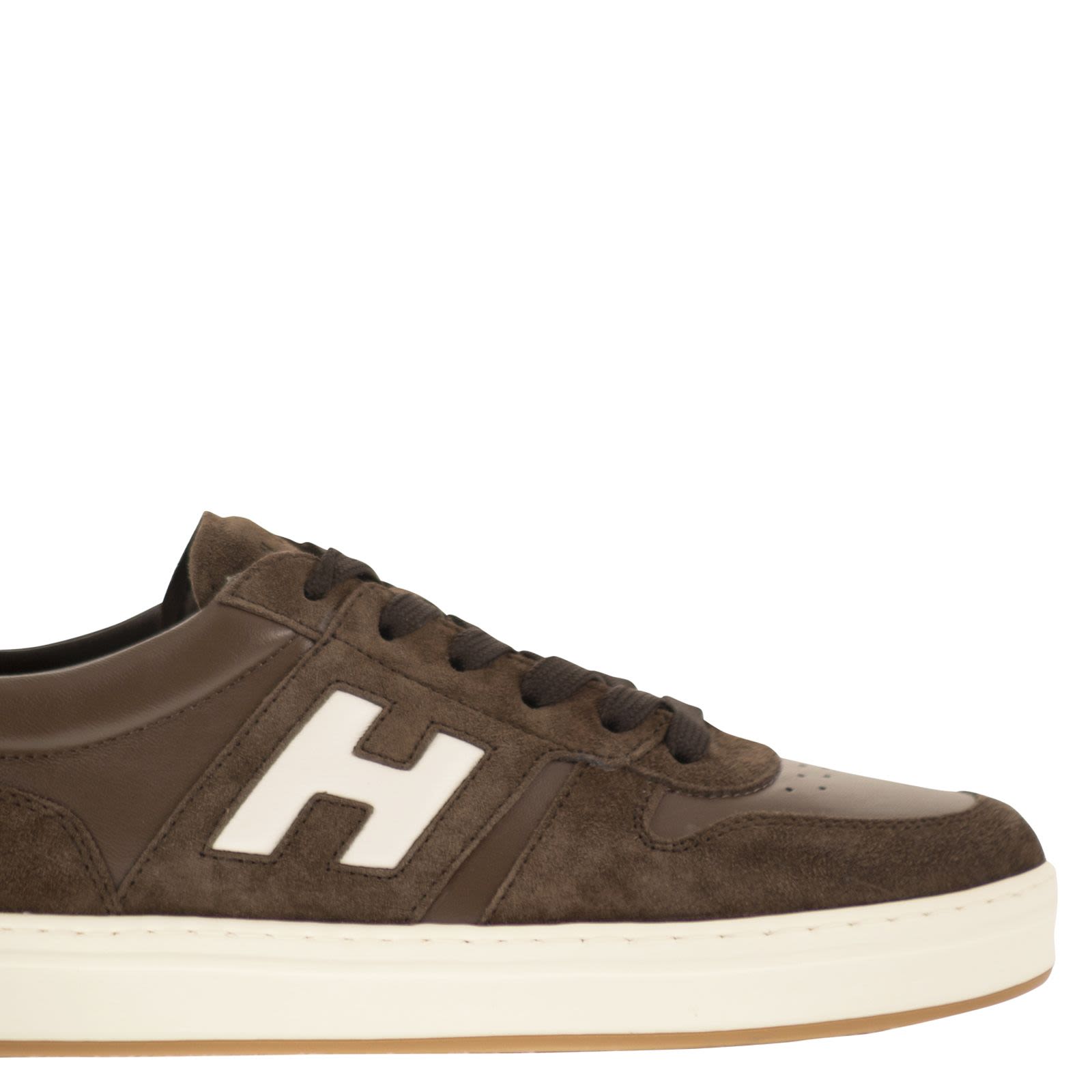 Lace-Up Sneakers With Iconic 'H' Logo And Elevated Sole