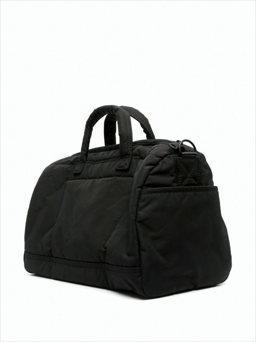 Nylon Tote Bag With Adjustable Straps And Zippered Compartment