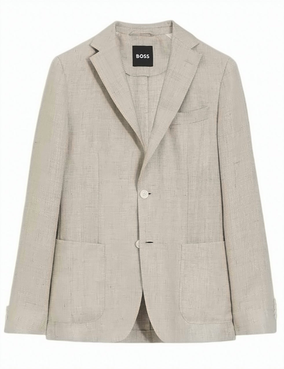 Beige 2 Button Chest Pocket Jacket