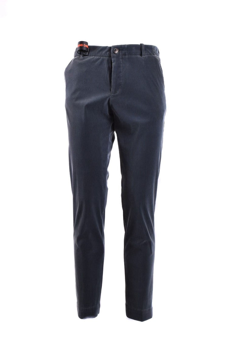Tailored Grey Trousers With Subtle Pinstripe Design