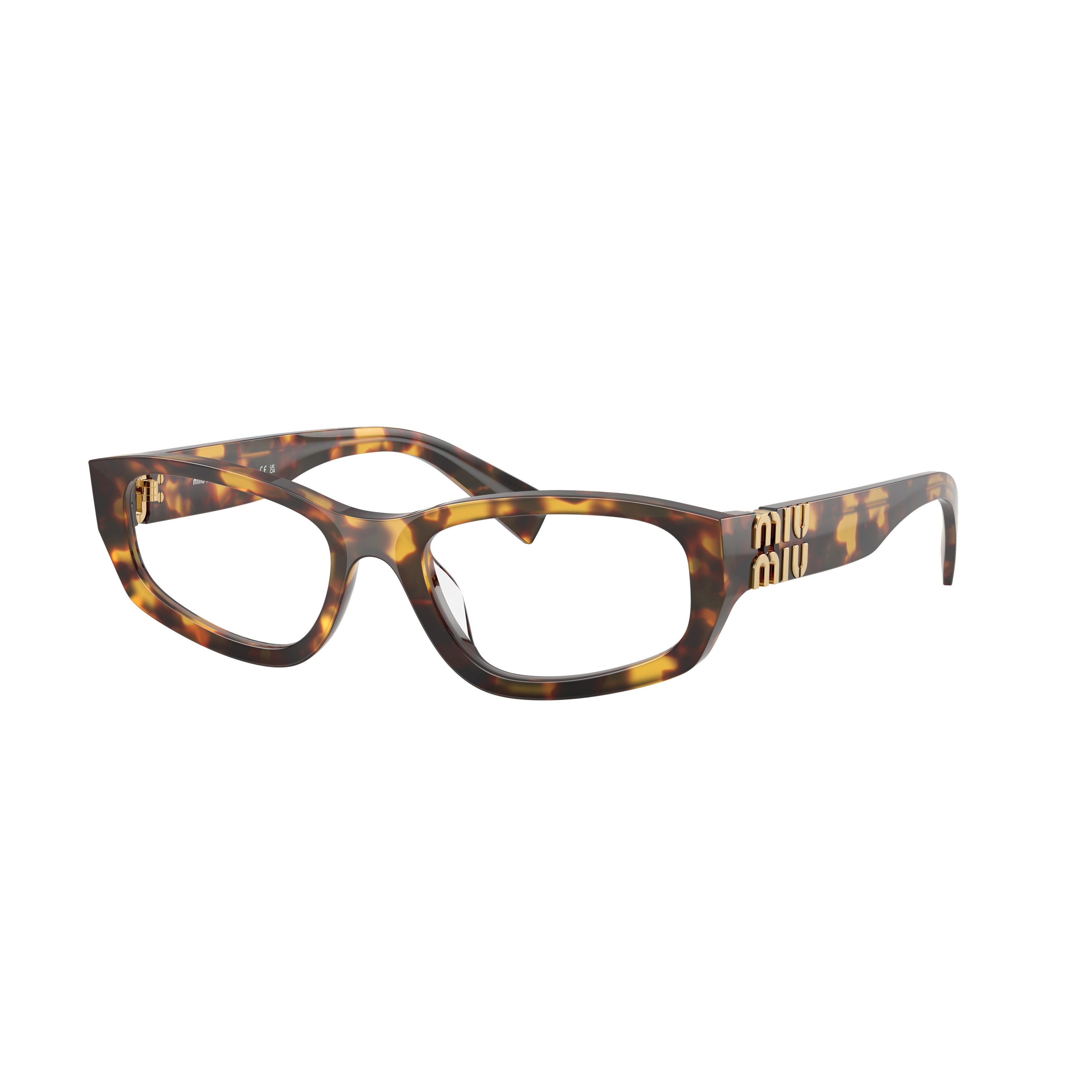 0mu 04yv Rectangular Tortoiseshell Acetate Eyeglasses
