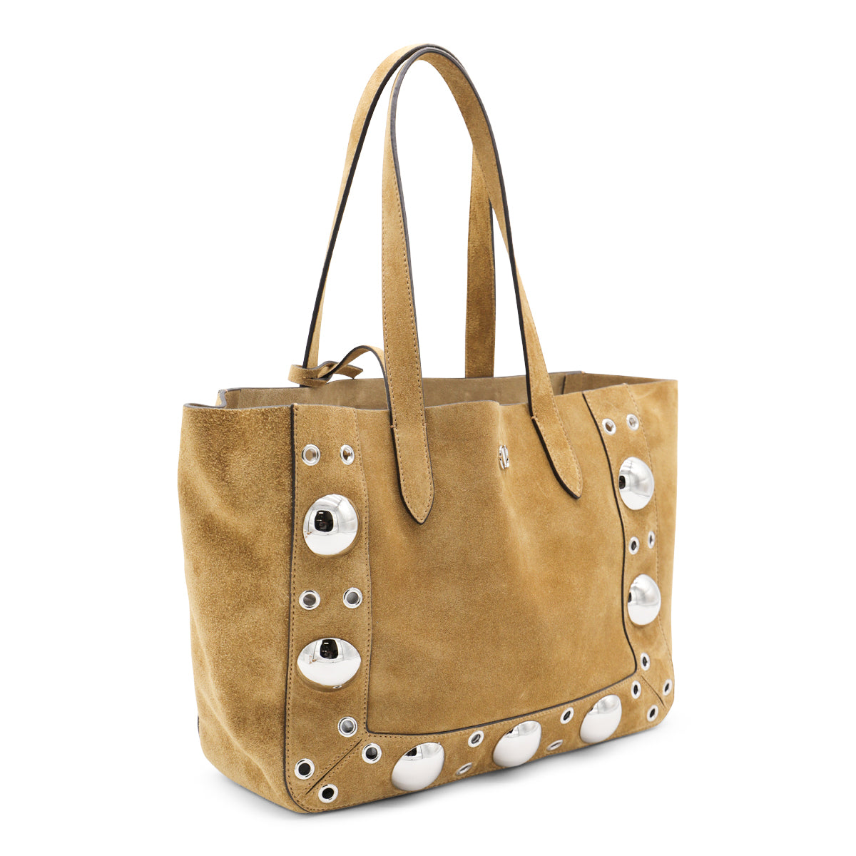 Beige Leather Nellcote Totes
