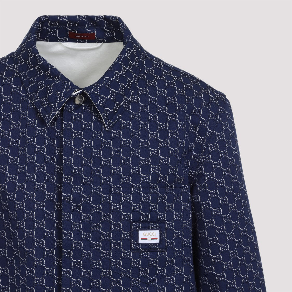 Button-Down Shirt With Geometric Pattern