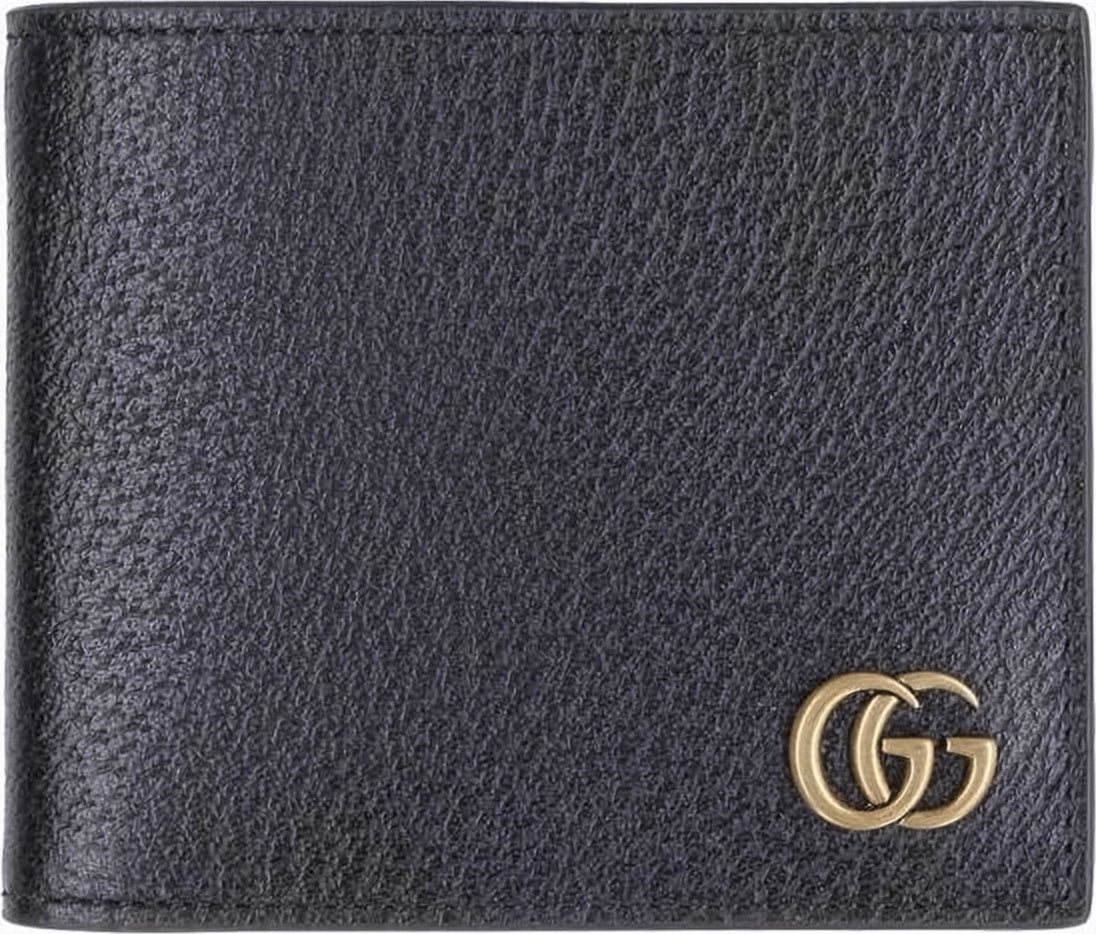 Compact Bifold Wallet with Textured Leather