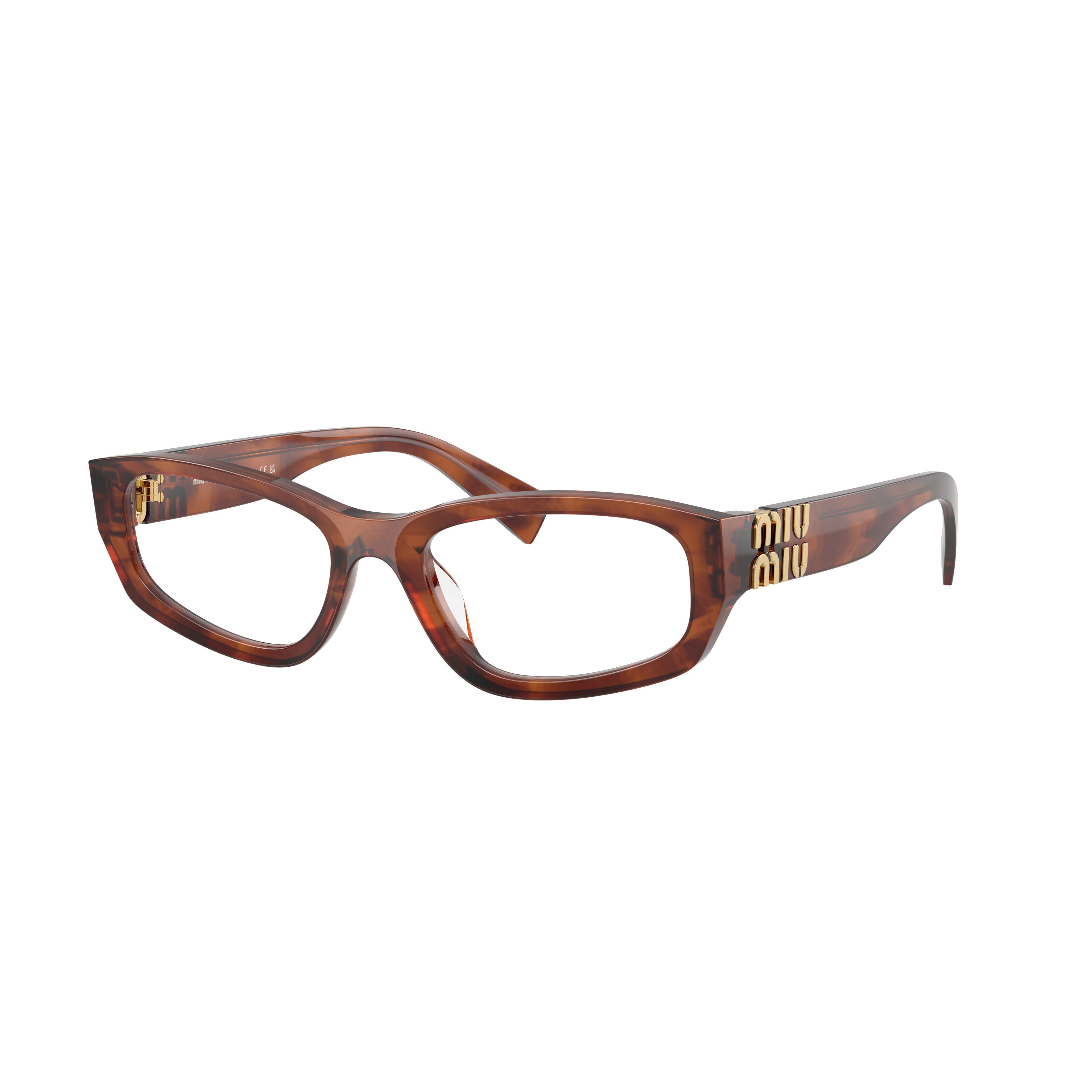 0mu 04yv Rectangular Tortoiseshell Acetate Eyeglasses