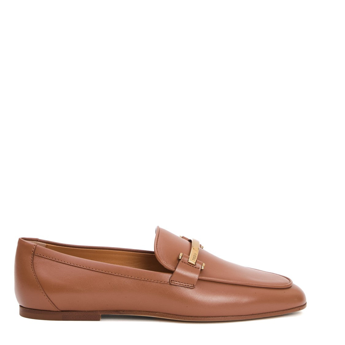 Sole Leather Leather Leather Gold Bar Moccasin