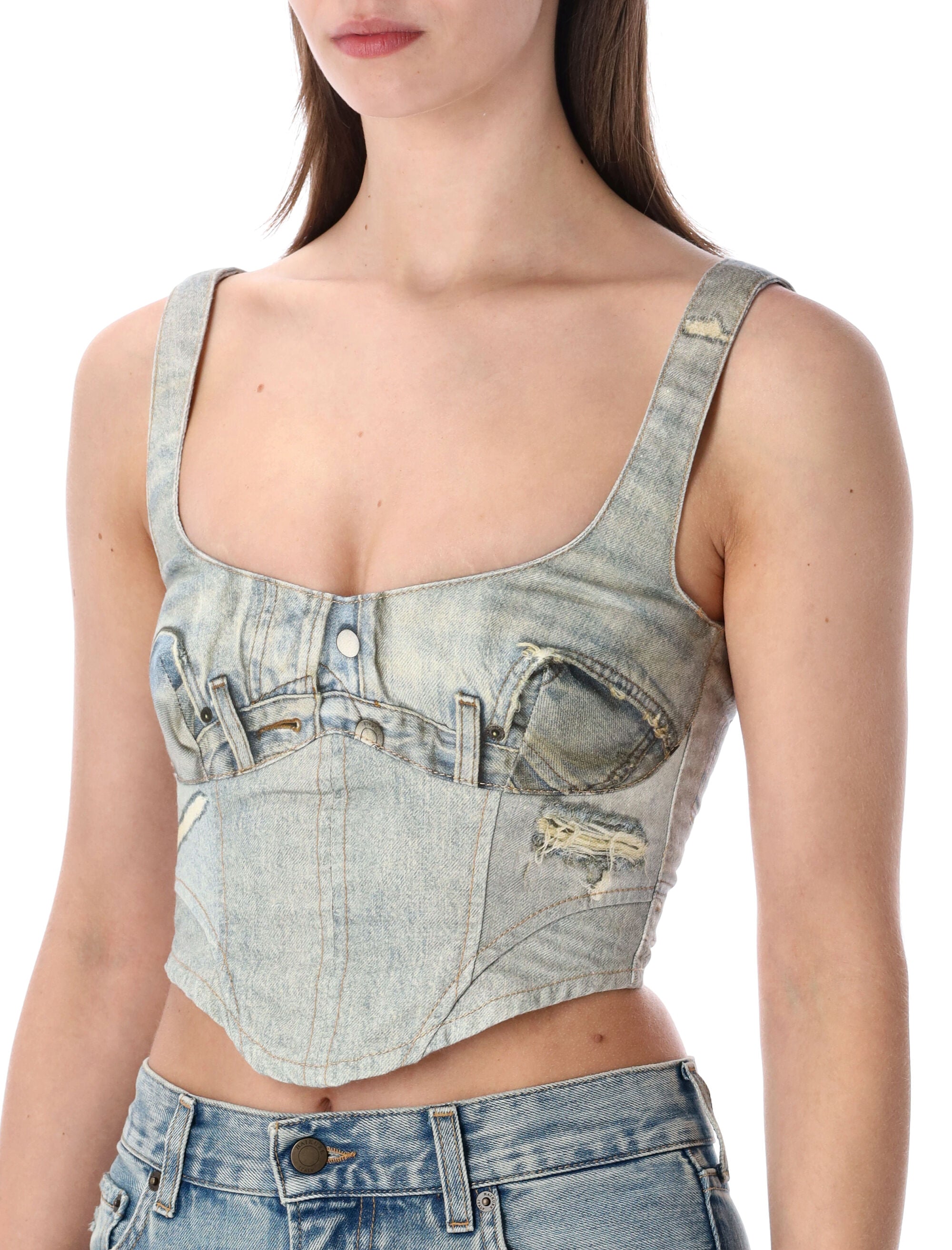 Elsie Tromp L’Oeil Cotton-Linen Top