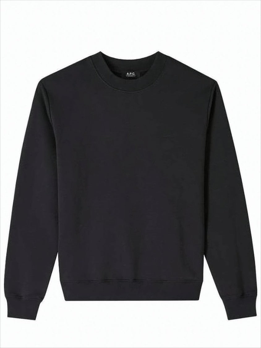 Long-Sleeve Black T-Shirt with Crew Neckline