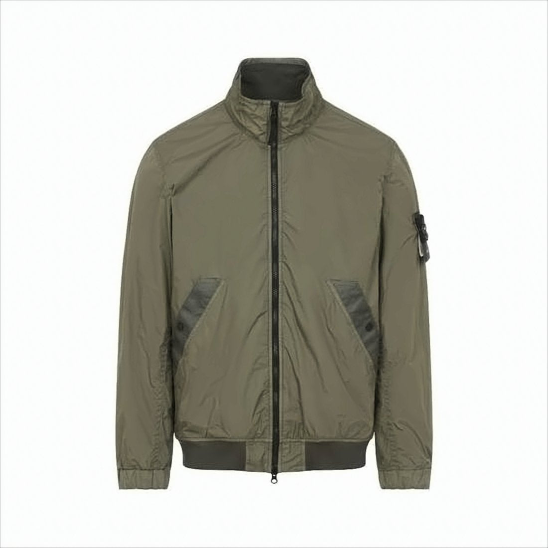 Lightweight Nylon Jacket with High Collar