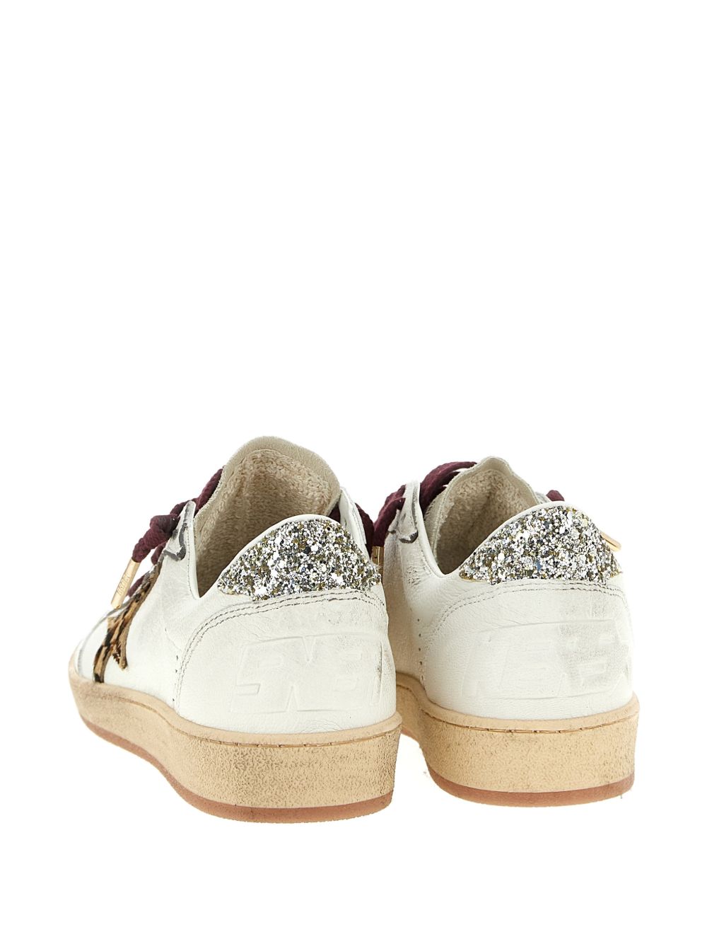 Low-Top Sneakers with Metallic Silk