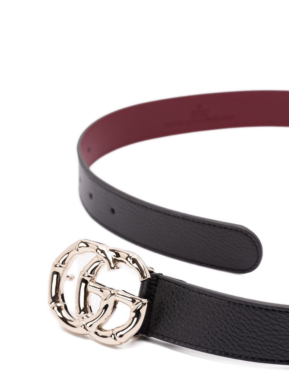 Slim Textured Calfskin Leather Belt