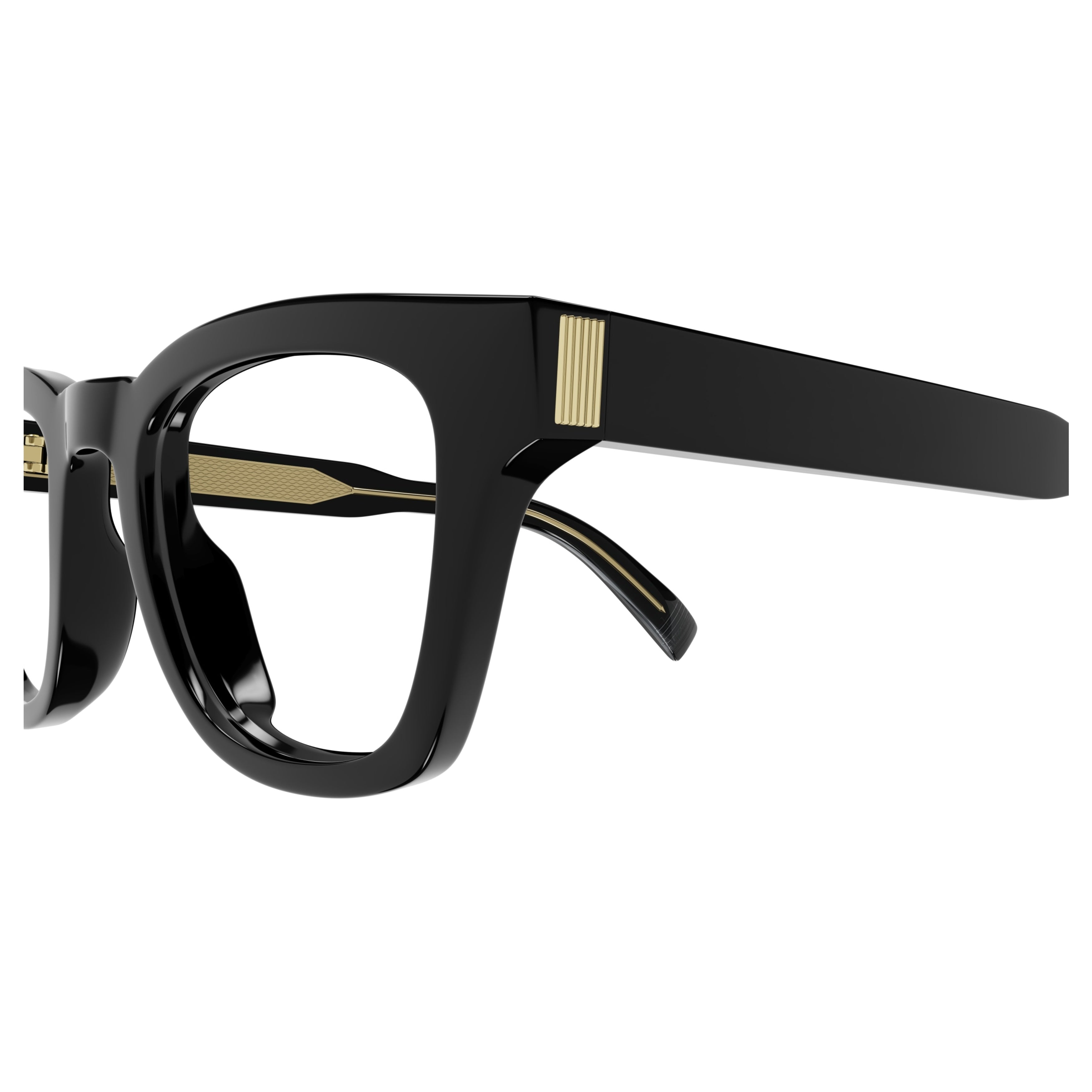Du0081o Bold Rectangular Sunglasses with Gold Accents