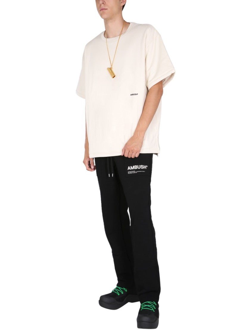 Padded T-Shirt With Embroidered Logo